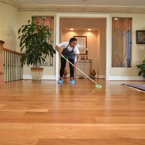 We use Bona Hardwood Floor cleaner. It is organic,