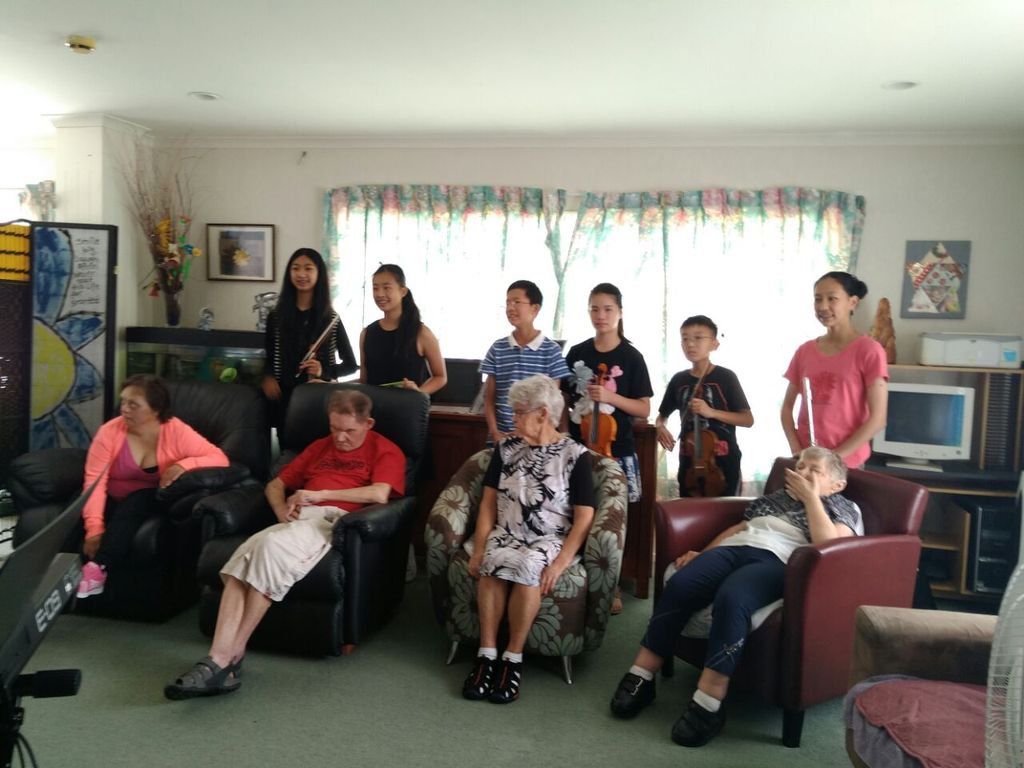 Sharing music with our friends at the nursing home