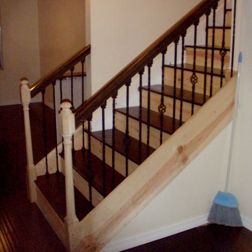 Fully Build Out Staircase with Engineered Flooring