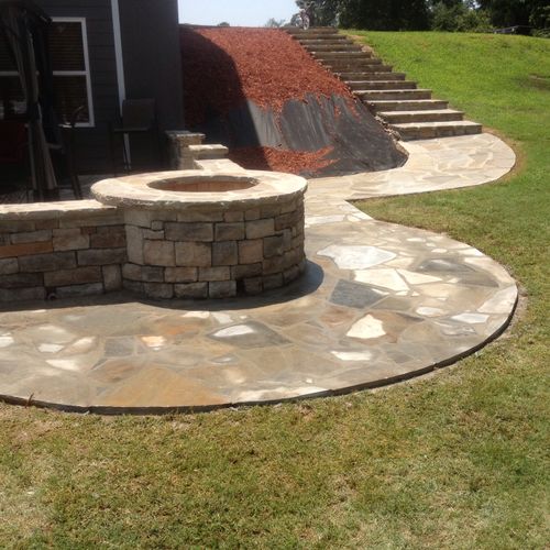Self designed outdoor space and steps-Braselton GA