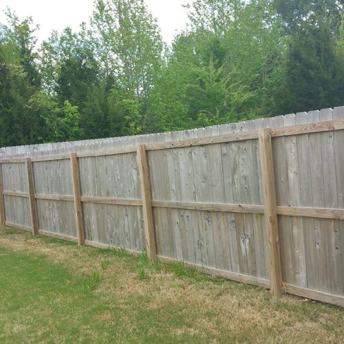 Before Fence Stain