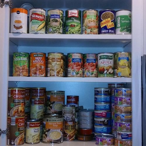 Organized Food Cupboard