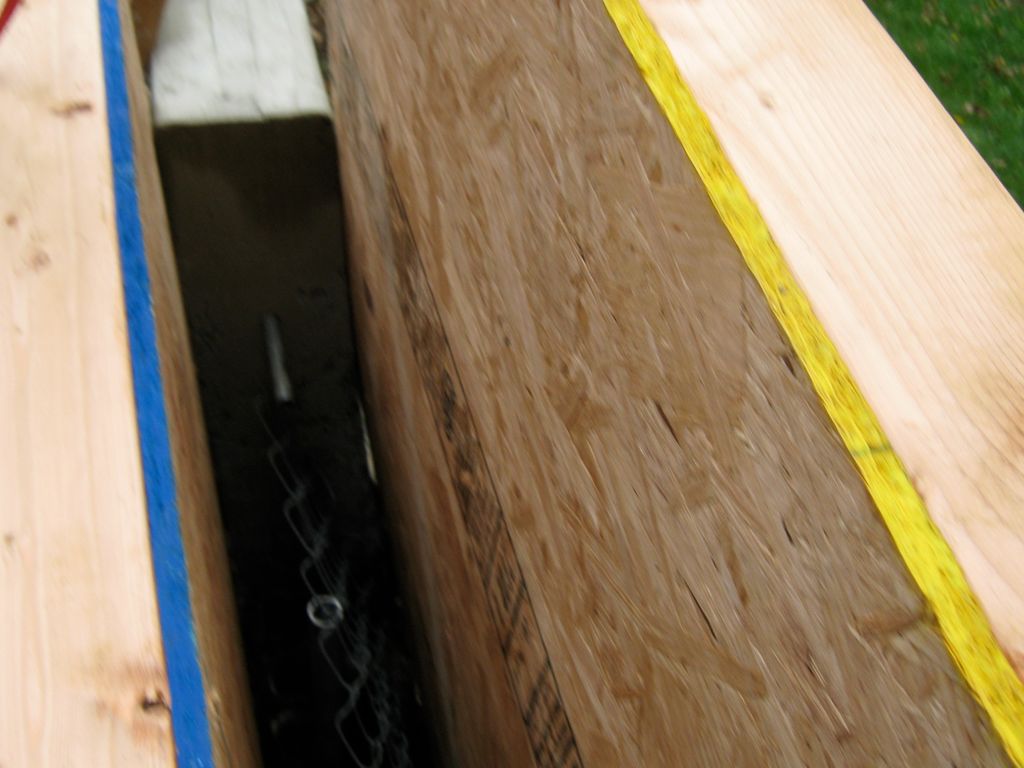 this is a picture of forms for a concrete  wall ne