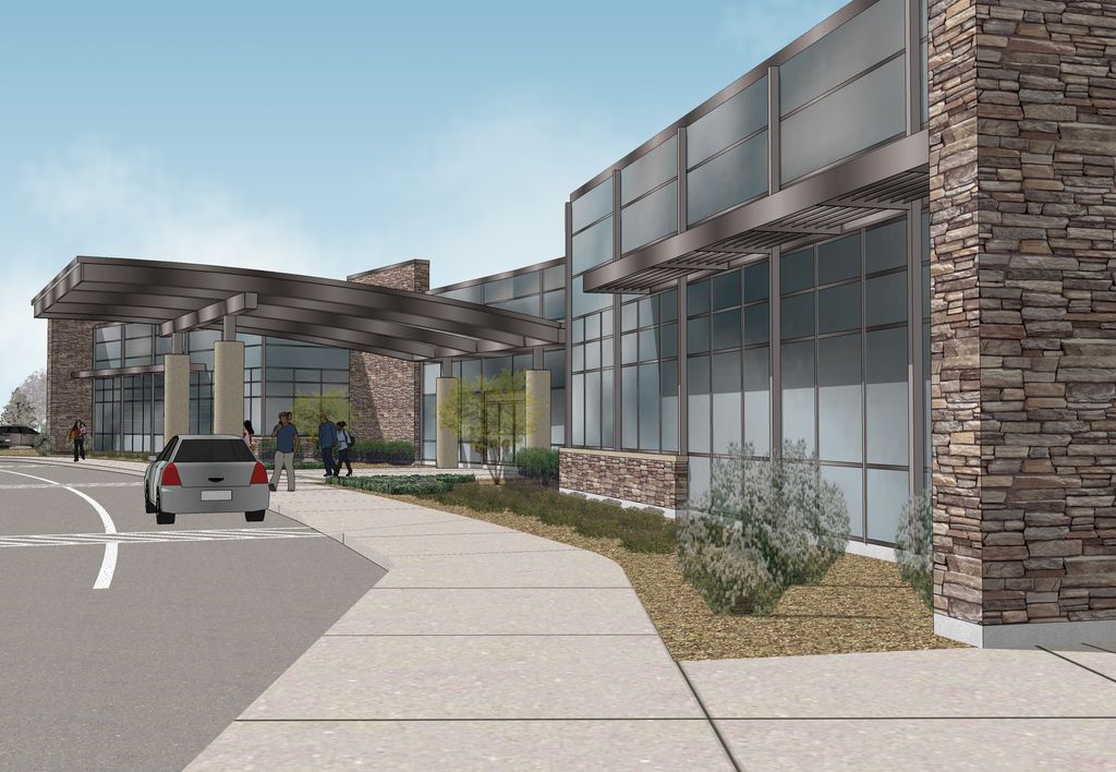 Exterior commercial project in construction Rockto
