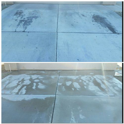 Before/After Oil Stain Removal