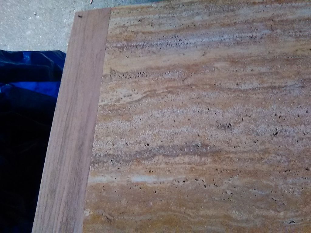 closer look at the counter top- before it was seal