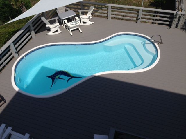 No more splinters around this pool.  Installed AZE