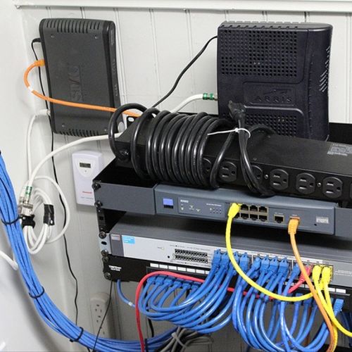wiring cleanup and cable organization in the serve