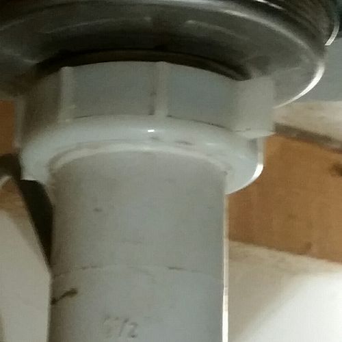 Kitchen under sink plumbing leak