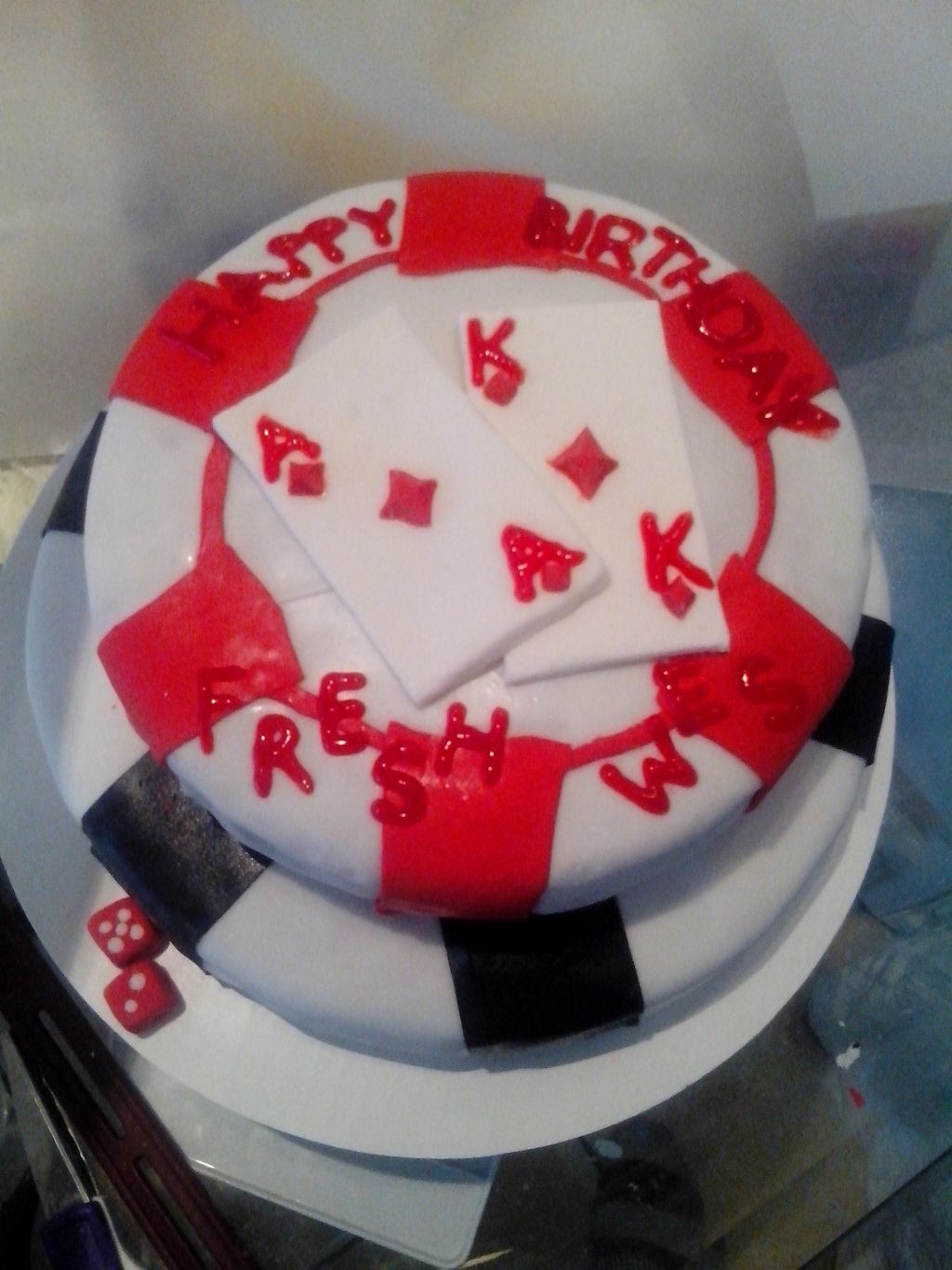 Poker chip Theme cake