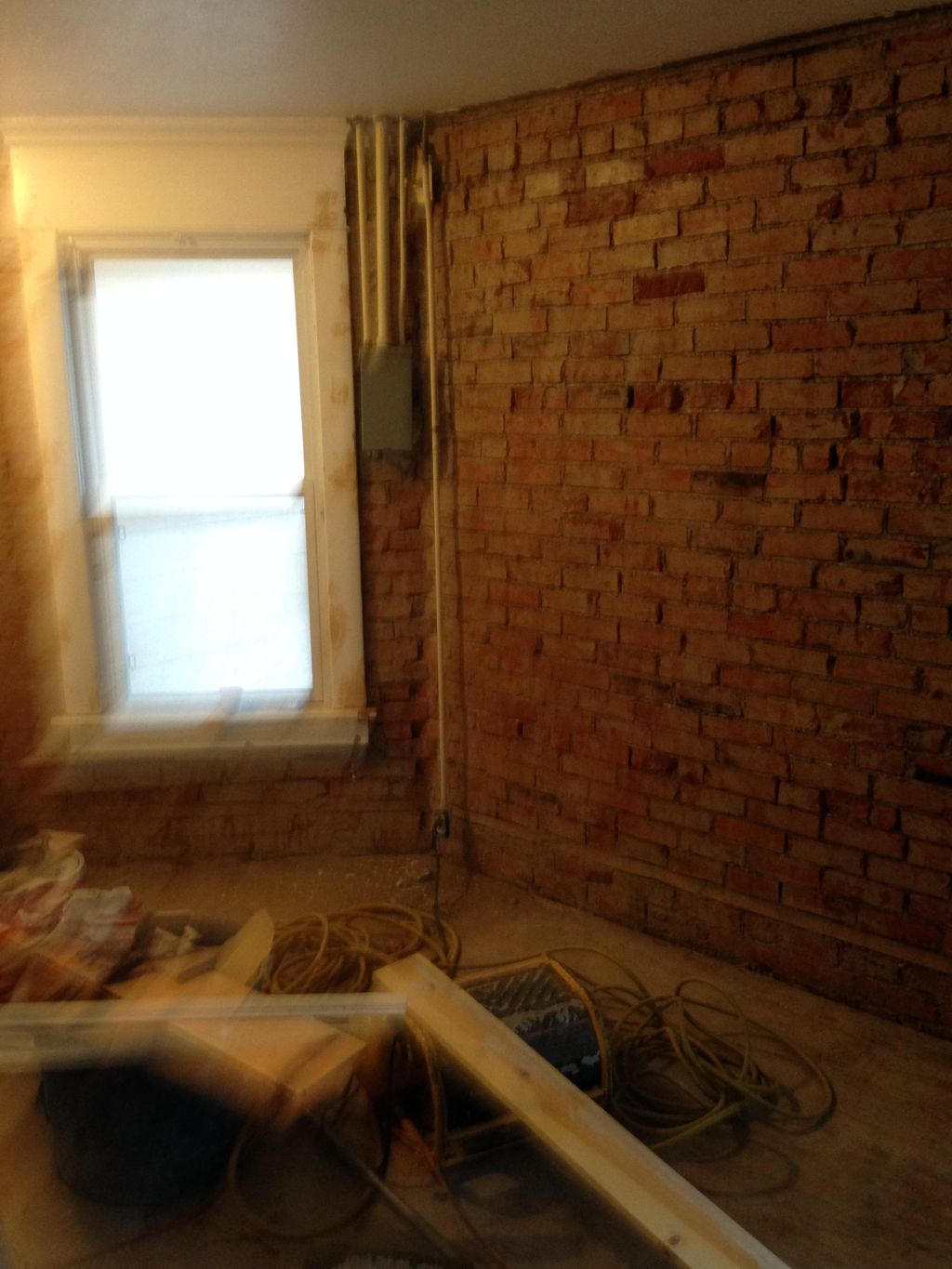 Exposed this brick for a finished interior