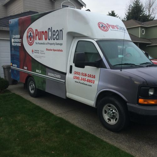 Fully equipped van for water, smoke or mold remova