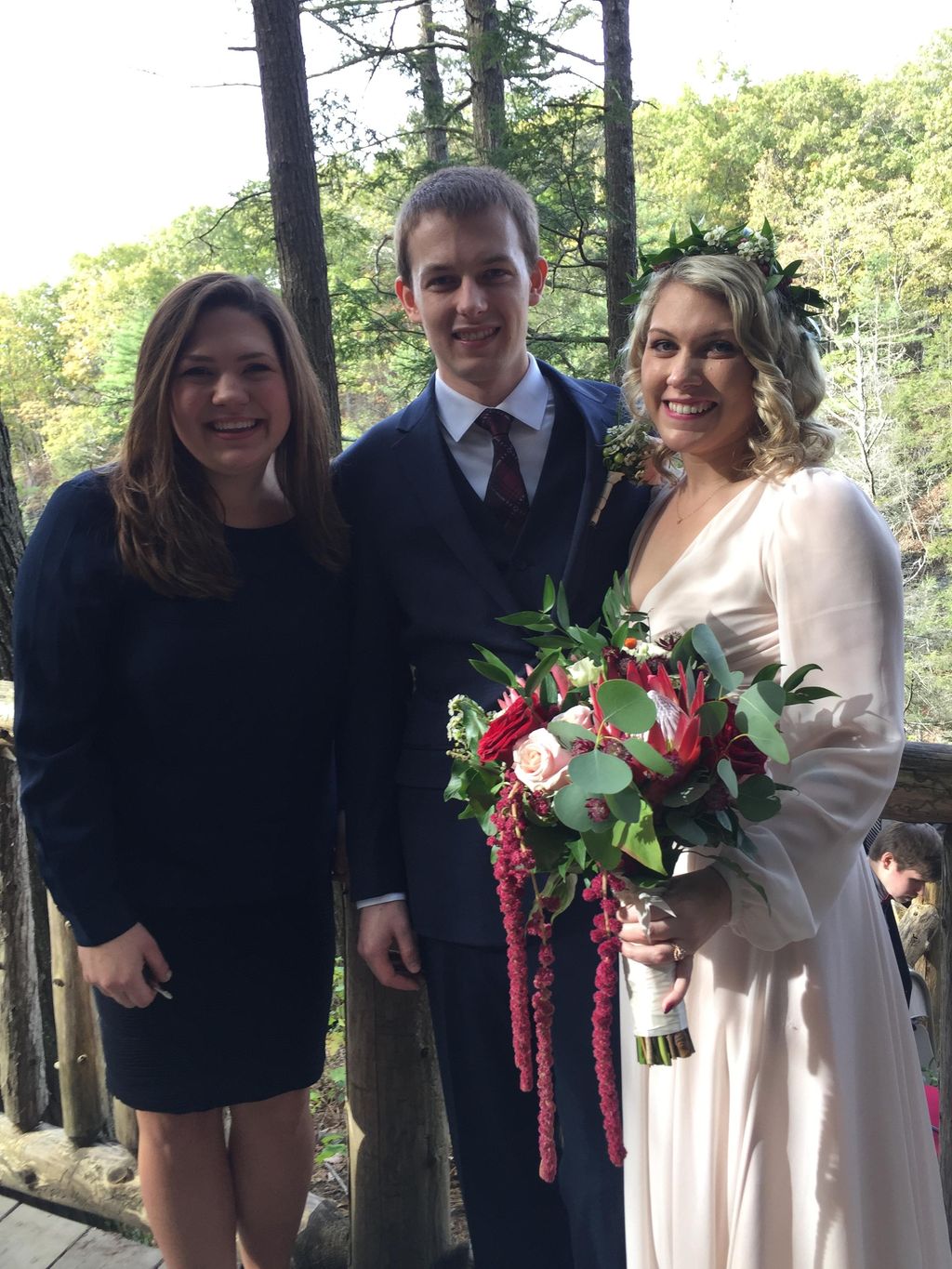 Officiated a beautiful wedding at Bushkill Falls t