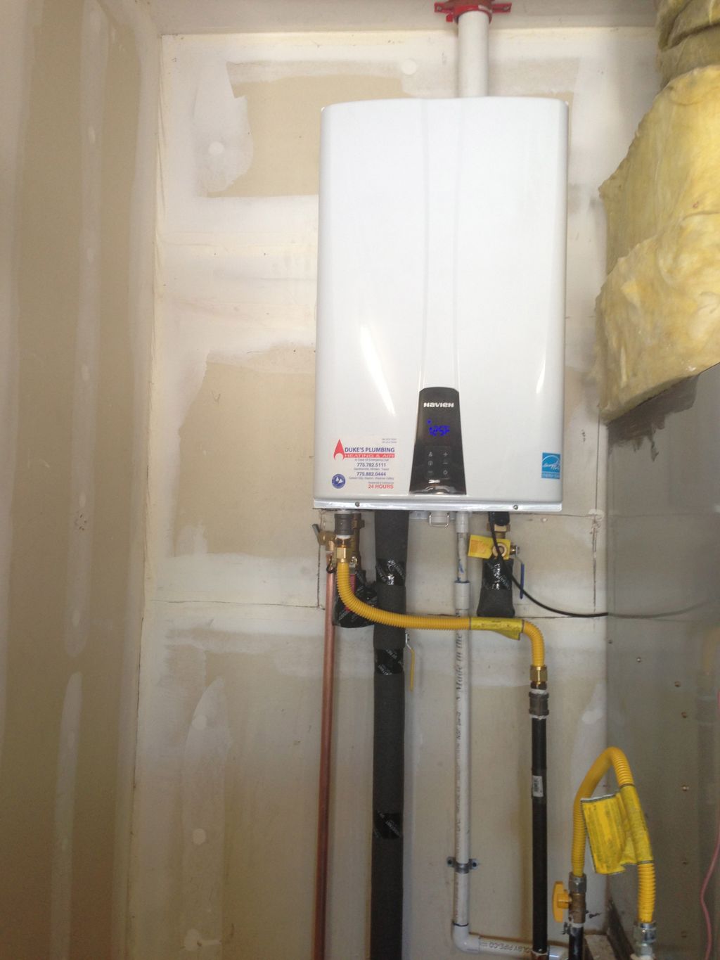 Navien single whole house tankless water heater in