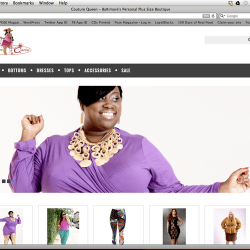 E-commerce website design for fashion brand.