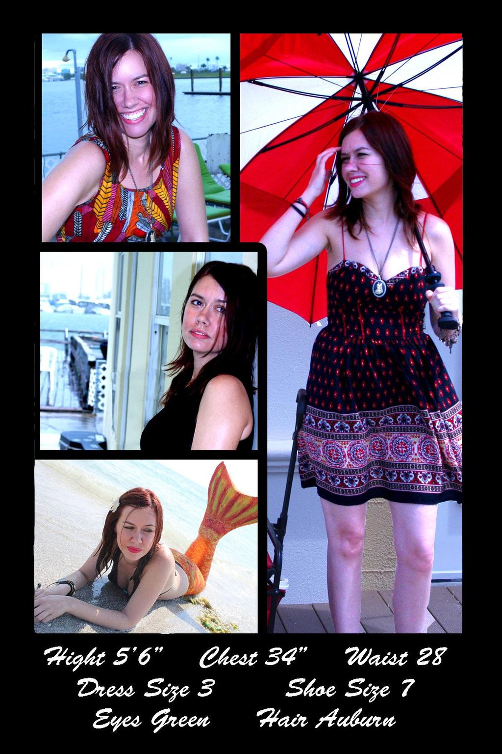 Model comp cards and photography