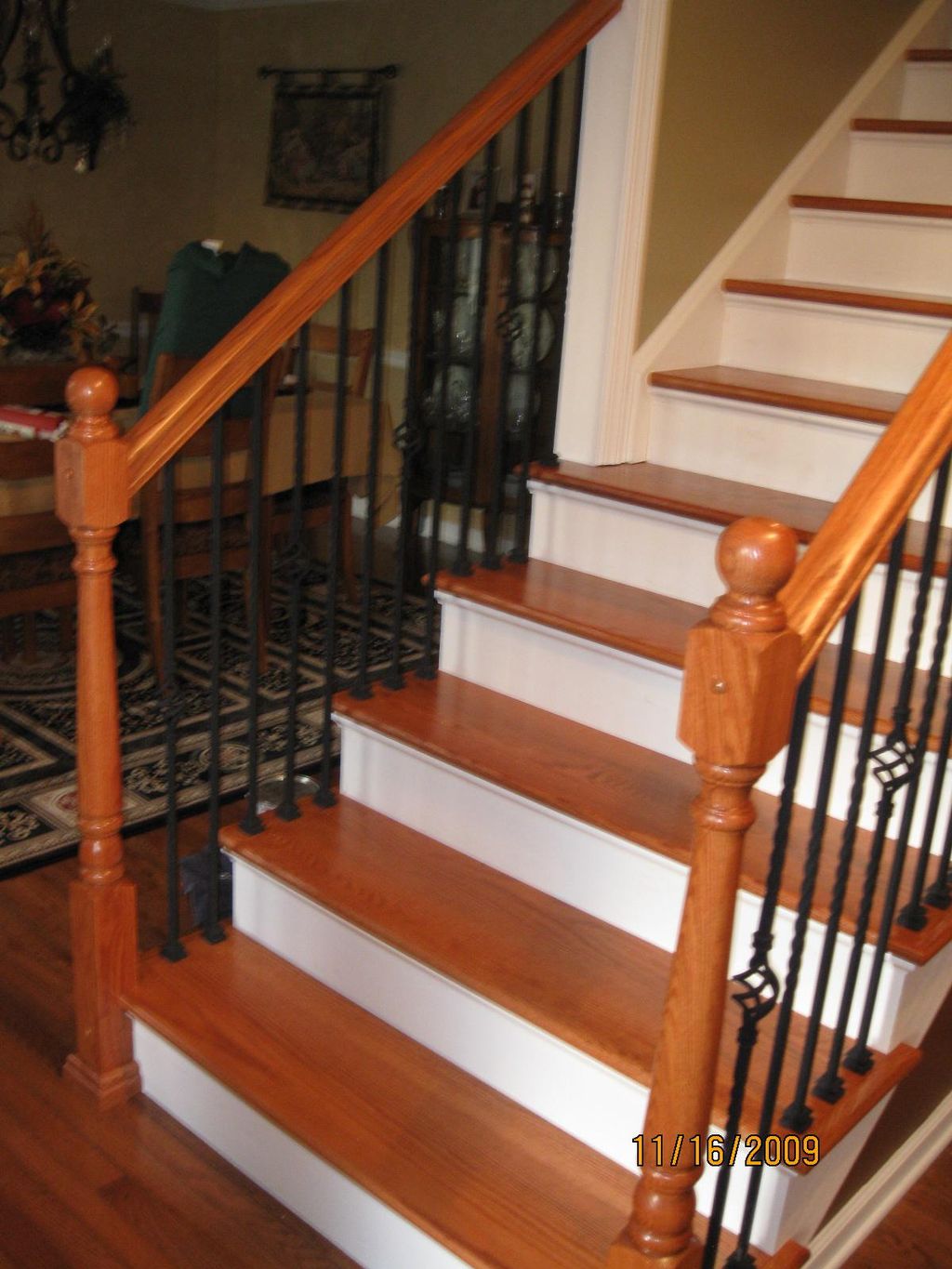 Refinished Stairs and Railings