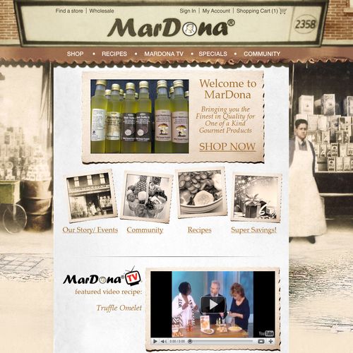 MarDona Specialty Foods: A custom store integrated