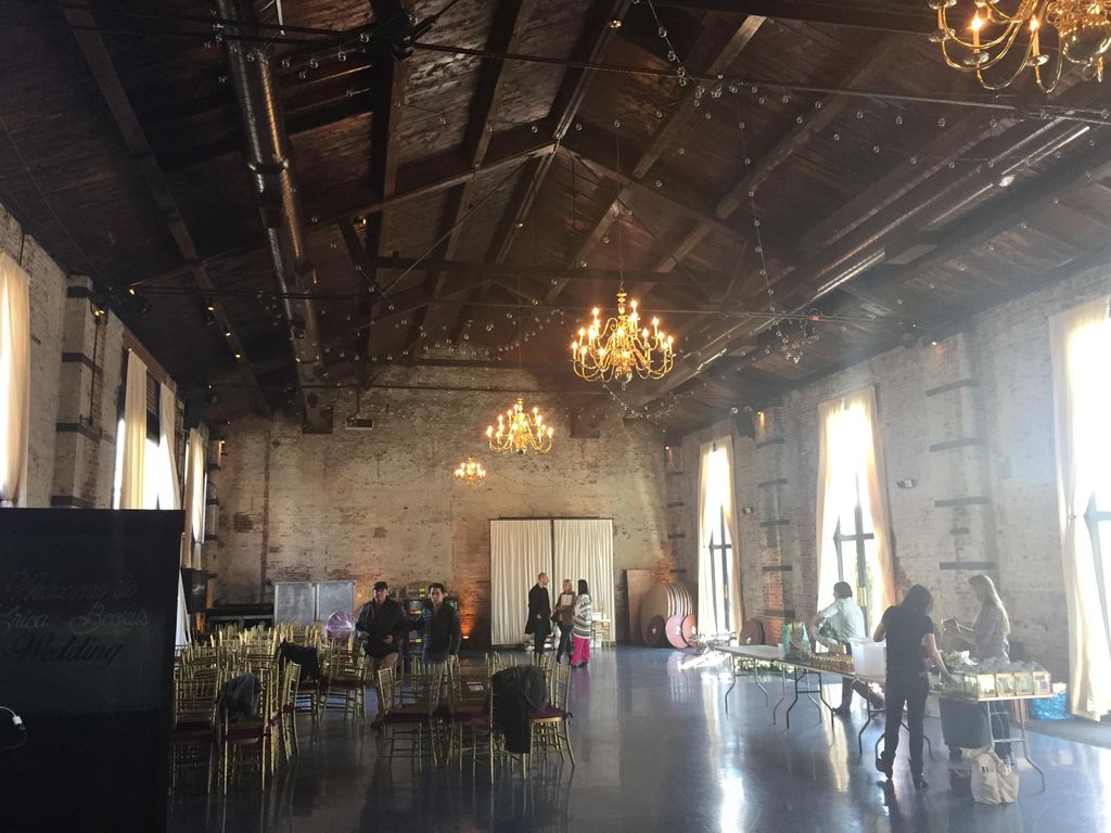 The calm before the storm. Pre-wedding setup at Th