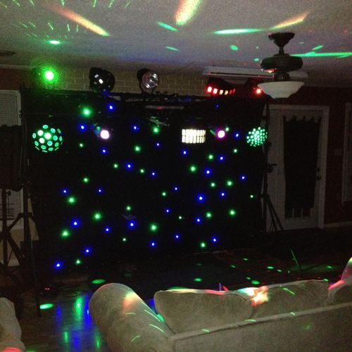 Crazy Lights for a small house party.