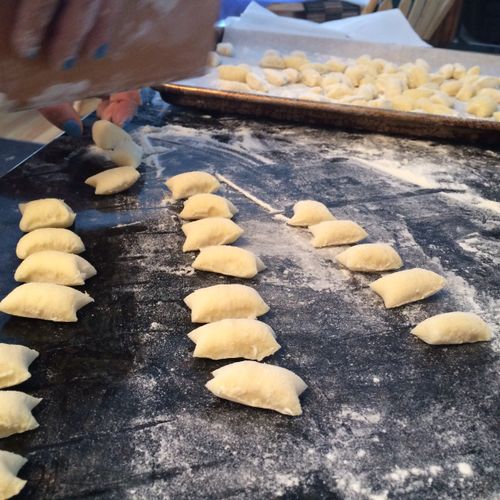 making potato gnocchi for one of my regular client