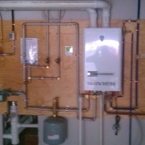 high efficient combination boiler
hot water and he