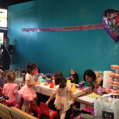 Ballerina Birthday Party for our 4 year old studen
