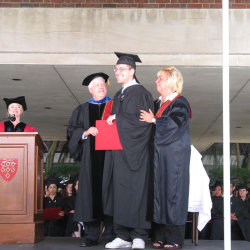 May, 2009 -- graduation ceremony at Quincy House, 