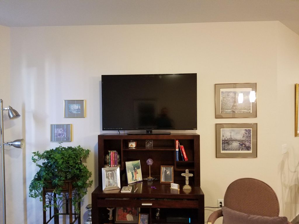 Client pictures hung.