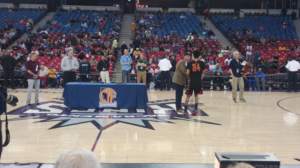 Ben receiving his championship award at Sacramento