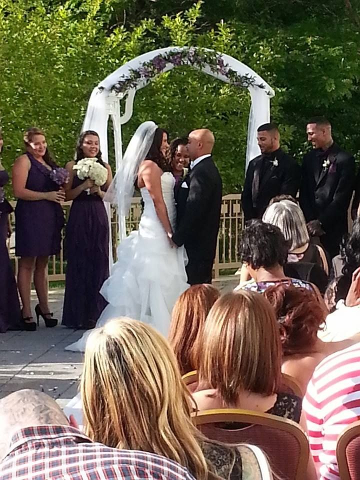 Beautiful outdoor ceremony on the terrace in Gaith