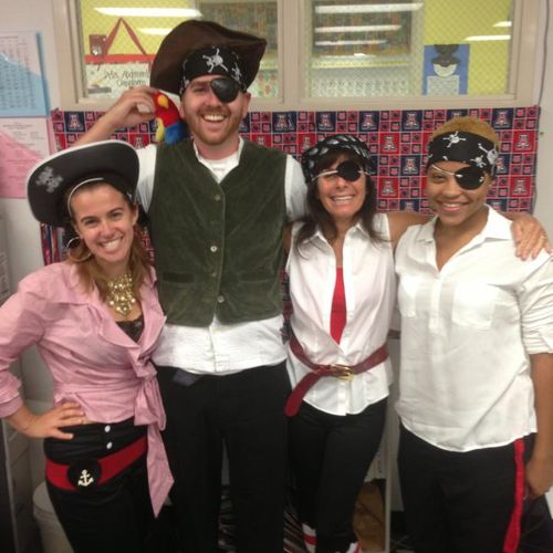 Pirate Day in first grade!  Costumes courtesy of A
