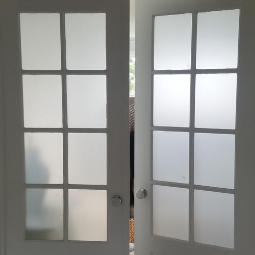 Frosted Film for interior privacy