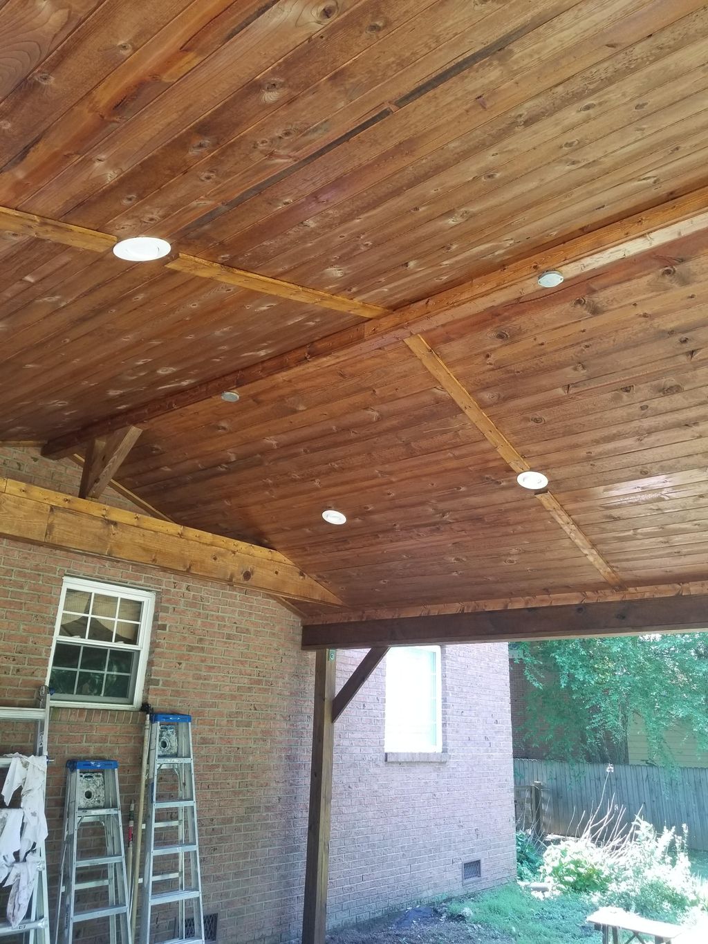 After applying 2coats stain and one coat varnish