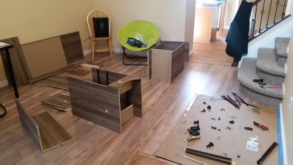 Furniture Assembly in progress