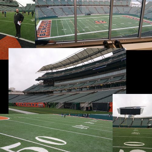 Some of the team got a private tour at the Bengals