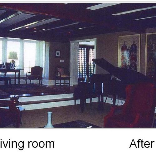living room after