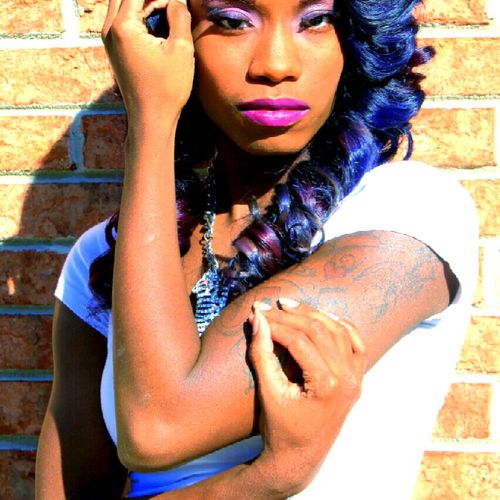 Full Sew In, Color Purple and blue