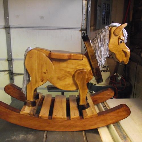 Custom made heirloom rocking horses
