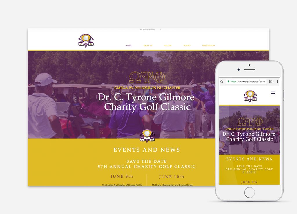 Omega Psi Phi Charity Golf Classic website used to