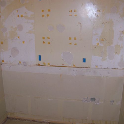 Bathroom picture # 1 after demo see Picture 2 & 3 