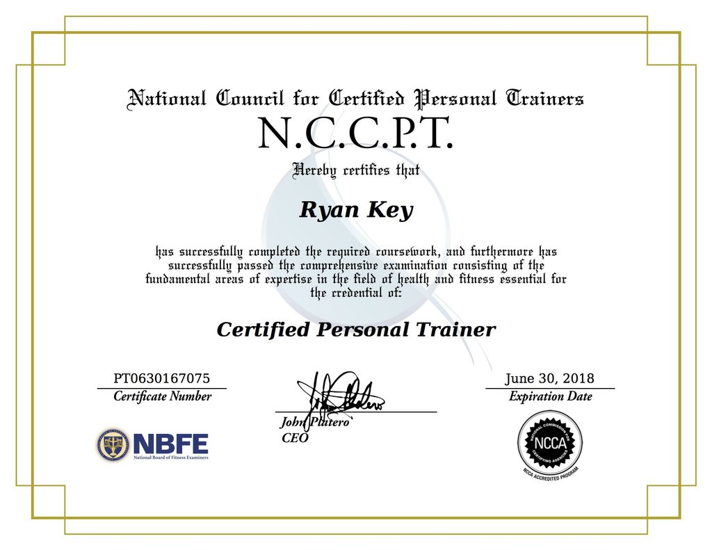 Certified Personal Trainer
