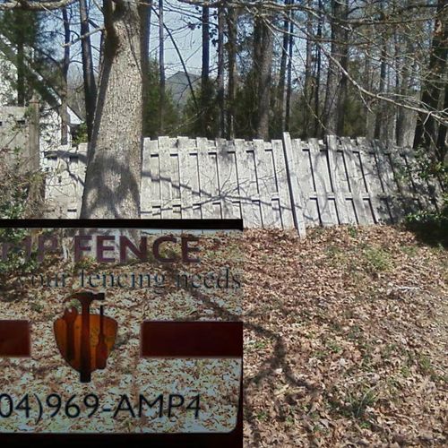 wood fence needs help