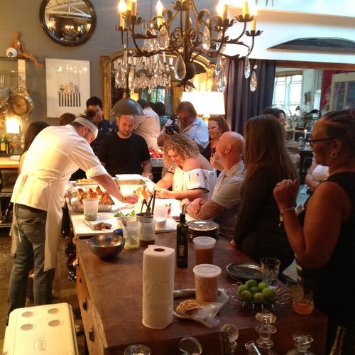 One of my pop up dinners where we filmed an episod