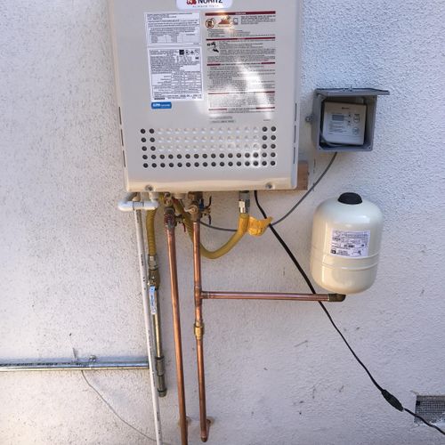 Tankless water heater install 