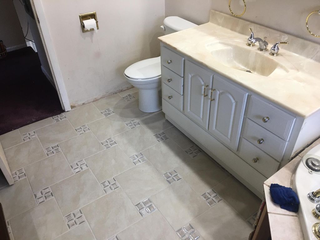 Tile and fixtures replaced