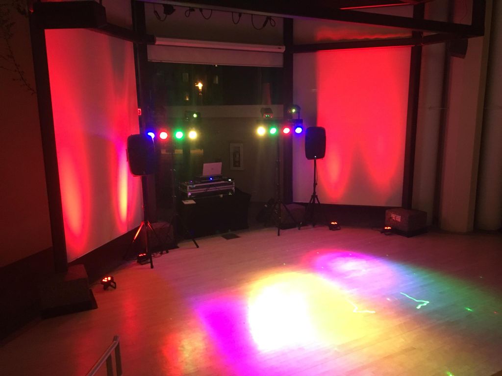A view of our set up before the floor gets packed.