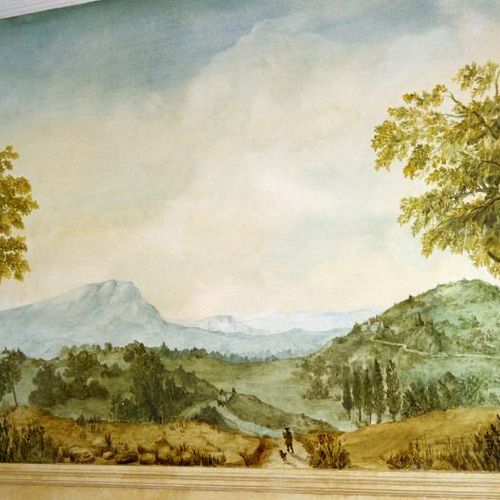 Oil Glaze Landscape in Dining Room