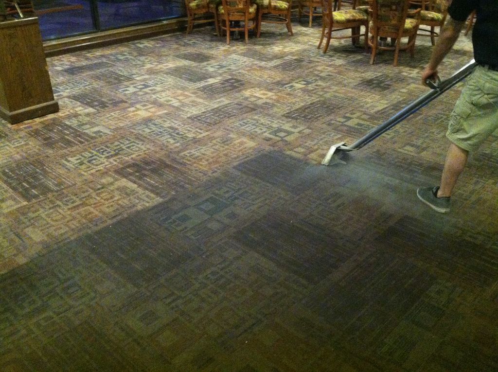 Very heavy amounts of grease in a restaurant.