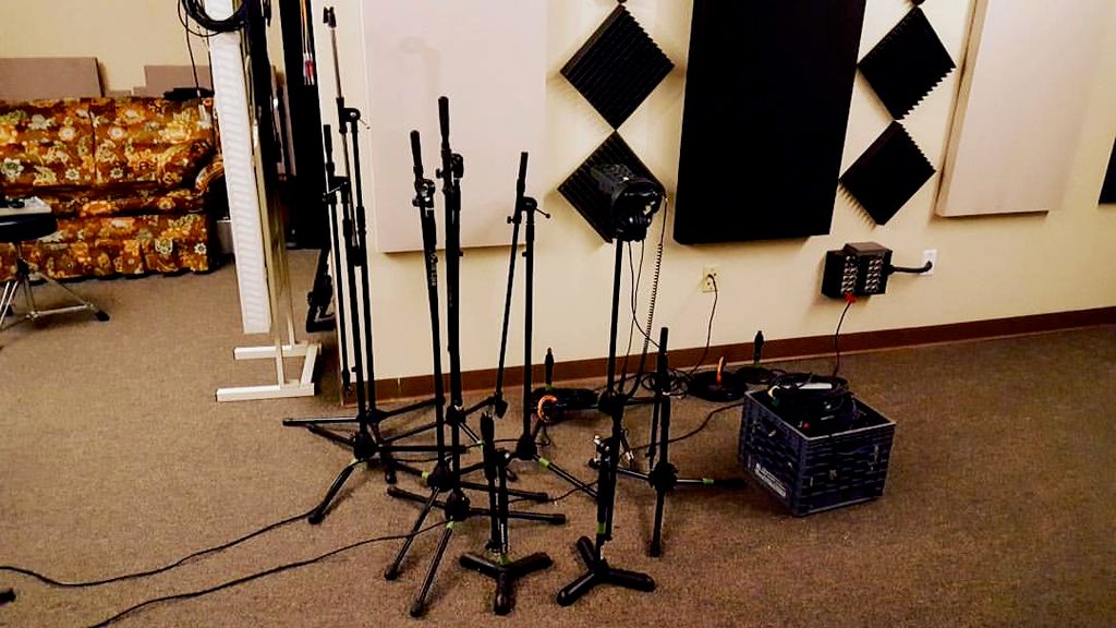 Some of our microphone stands.